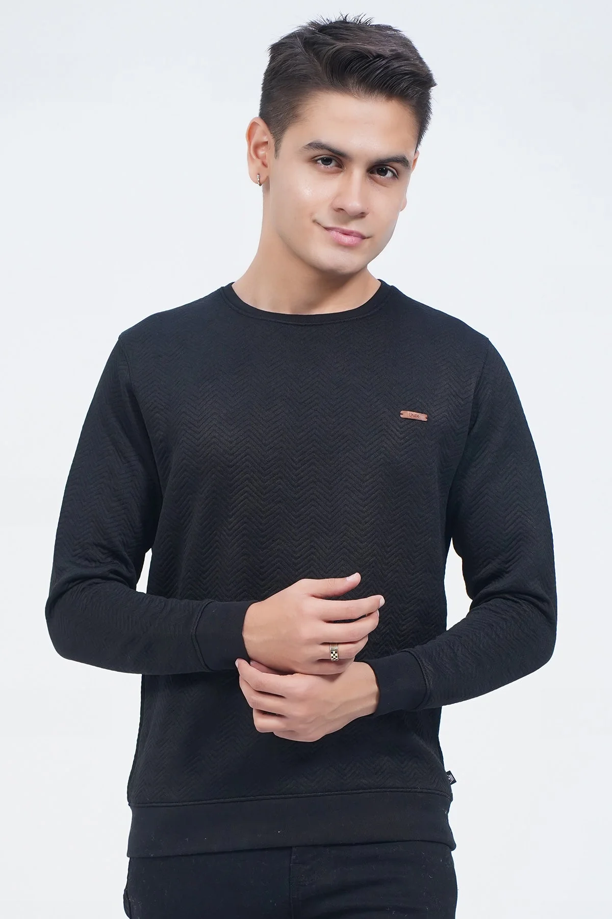 Mens "QURELNE" Crew Neck Long Sleeves Sweatshirt