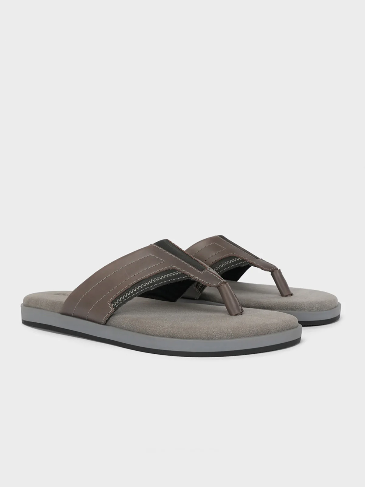 Mens "RAMSEY" Open Toe Comfy Slippers - Image 2