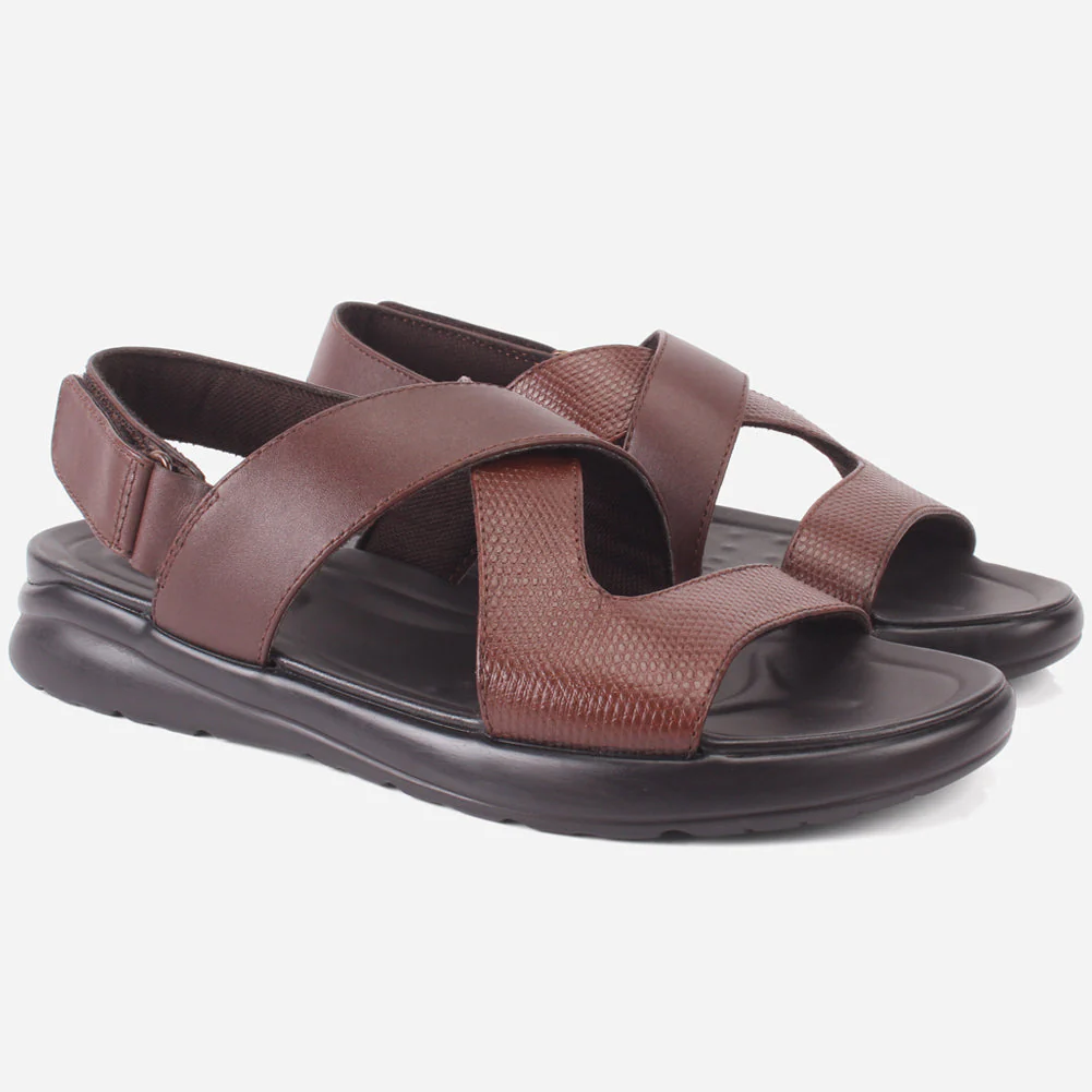 Mens "Rayan" Leather Comfy Casual Sandals - Image 2