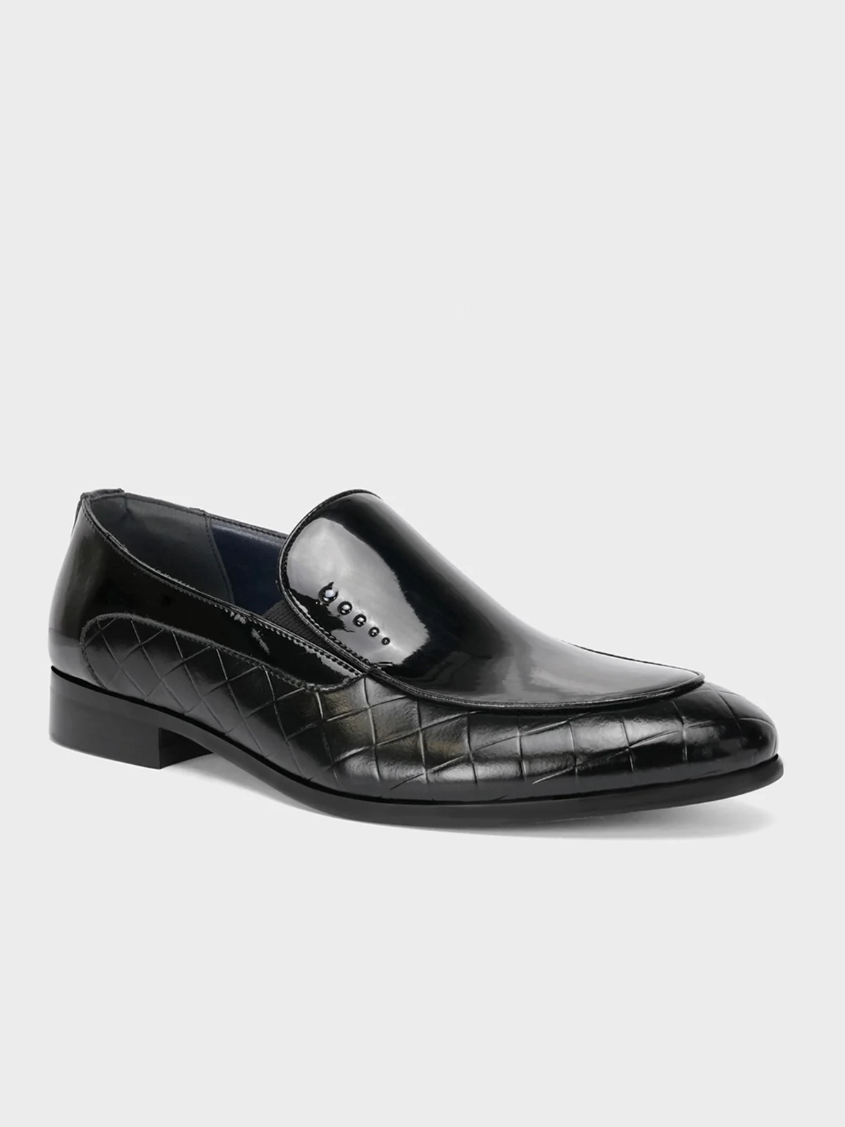 Mens "REYES" Shiny Moc Style Formal Leather Shoes