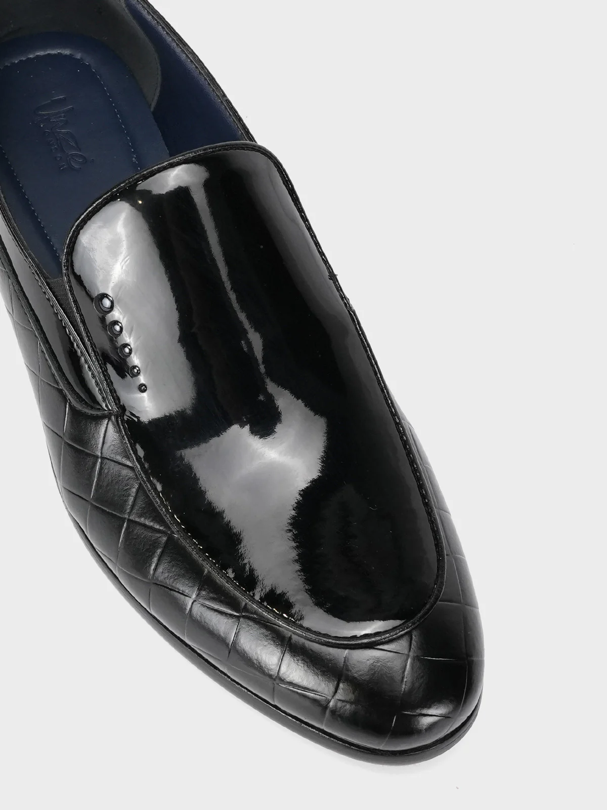 Mens "REYES" Shiny Moc Style Formal Leather Shoes - Image 6