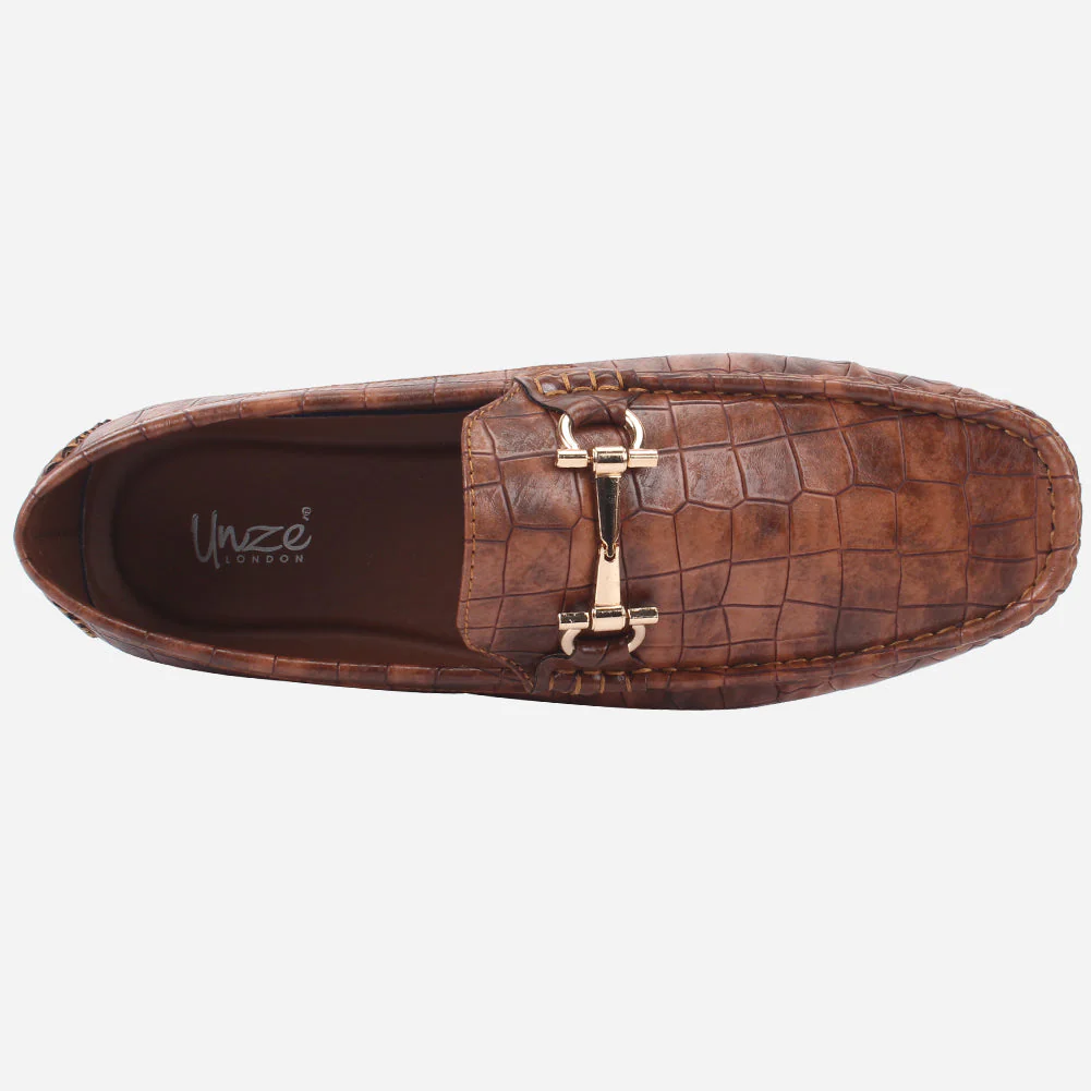 Mens "RIAX" Slip-on Trim Adorned Moccasins Shoes - Image 4