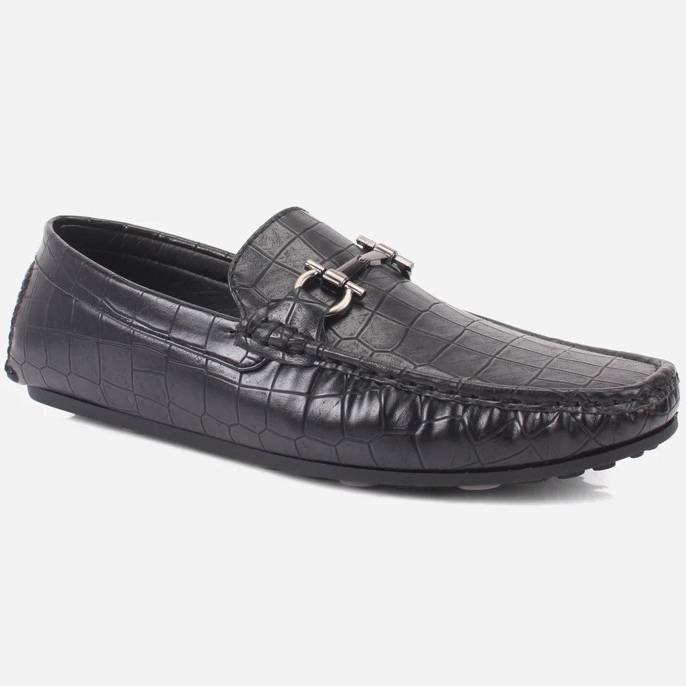 Mens "RIAX" Slip-on Trim Adorned Moccasins Shoes