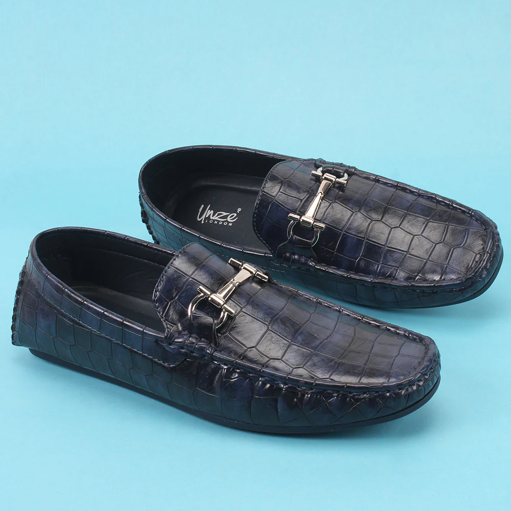 Mens "RIAX" Slip-on Trim Adorned Moccasins Shoes - Image 6