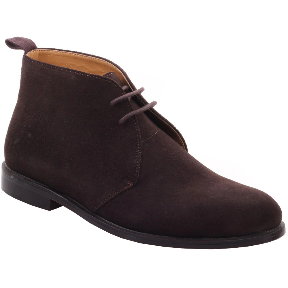 Mens ‘Rocky’ Leather Laced-up Comfy Boots Shoes
