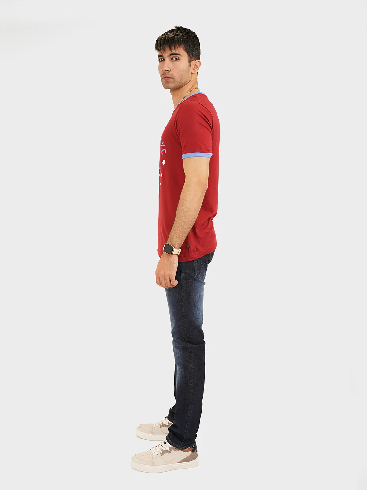 "SATTAM" Graphic Slim Fit T-Shirt - Image 2