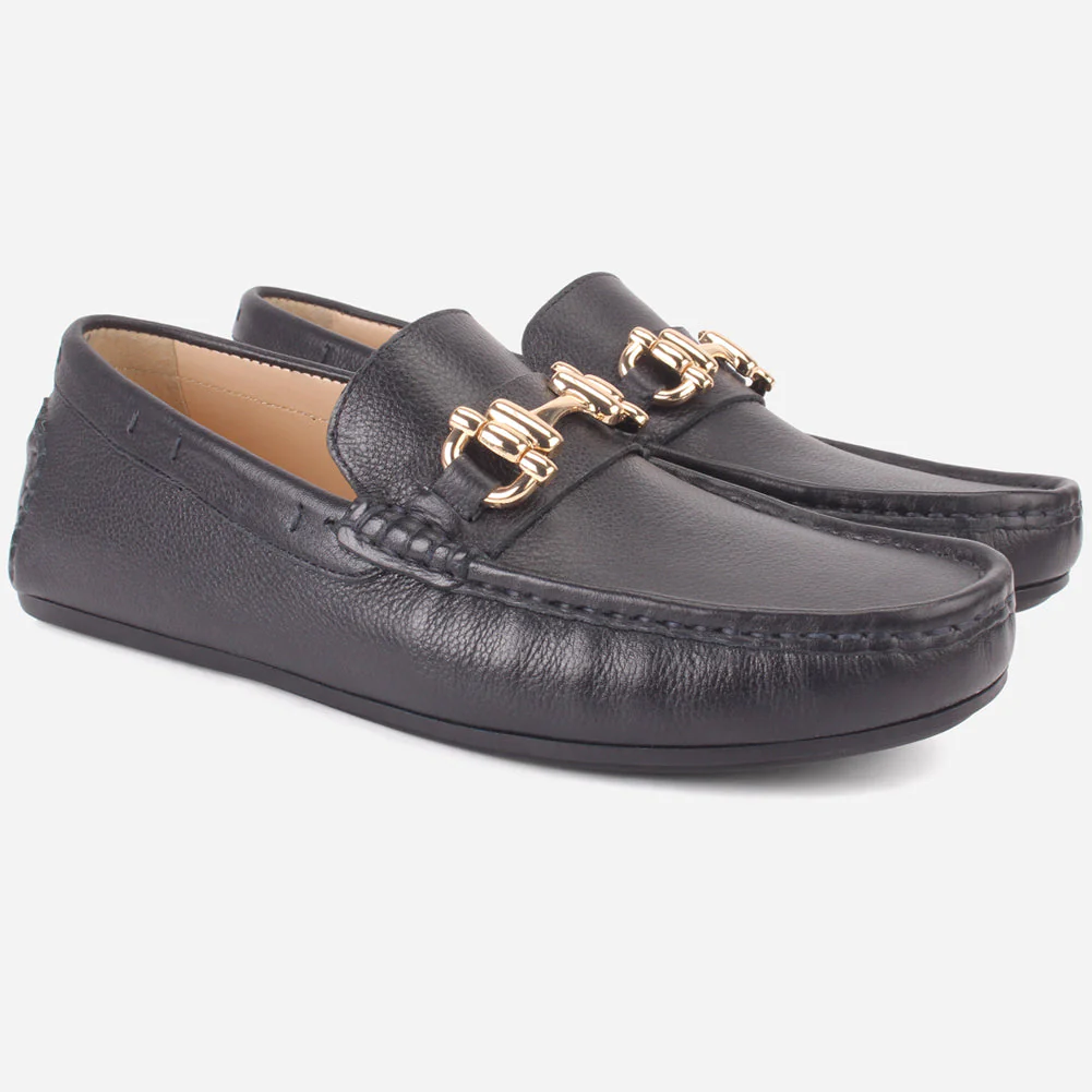Mens "SHABZ" Leather Slip-on Moccasins - Image 2