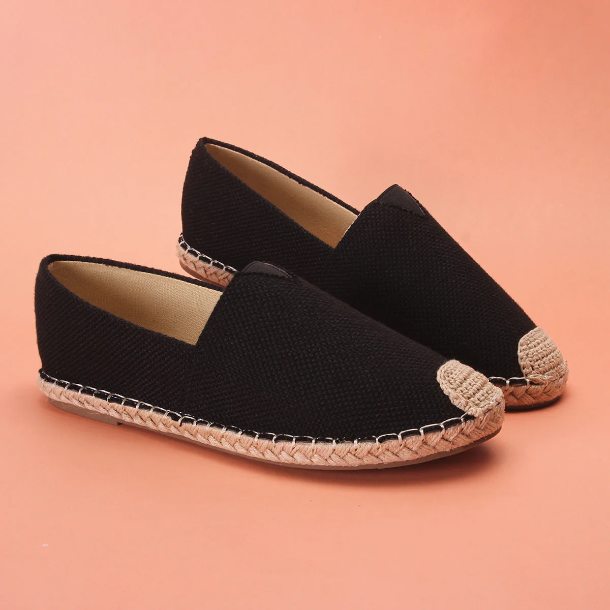 Mens "SIDON" Canvas Flat Espadrille Shoes - Image 6