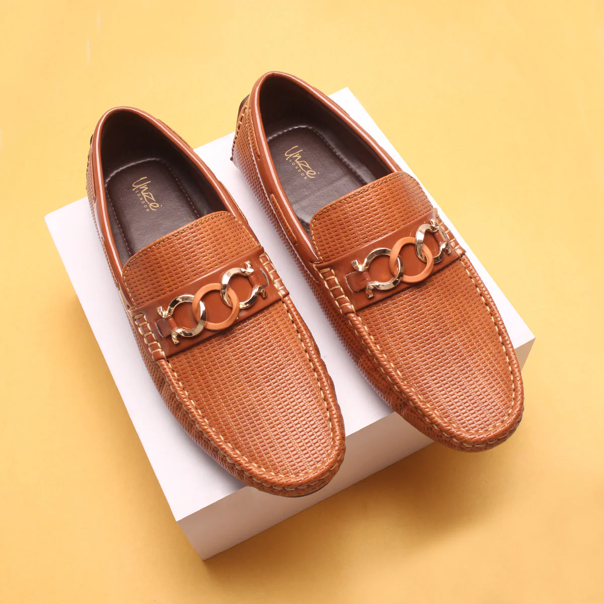Mens "TEMAN" Comfort Slip On Moccasins - Image 6