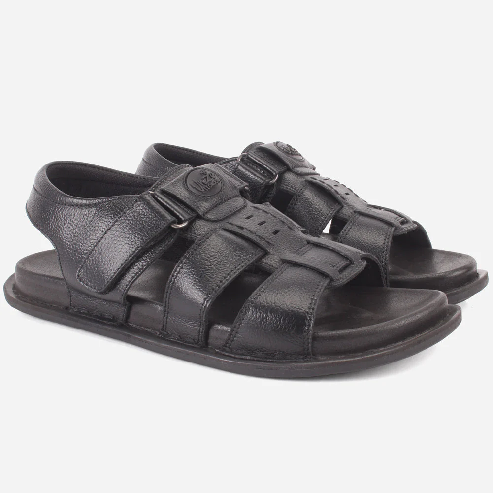 Men's "TEVIA" Leather Comfy Flats Summer Sandals - Image 2