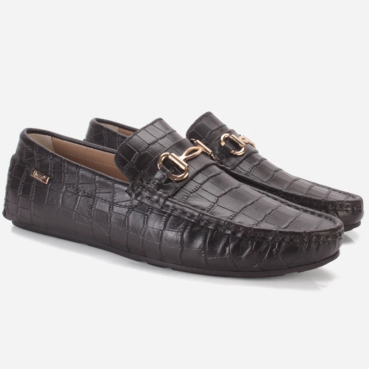 Men's "TWIXER" Textured Leather Moccasins Shoes - Image 2