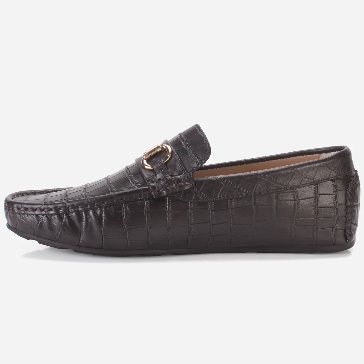 Men's "TWIXER" Textured Leather Moccasins Shoes - Image 3