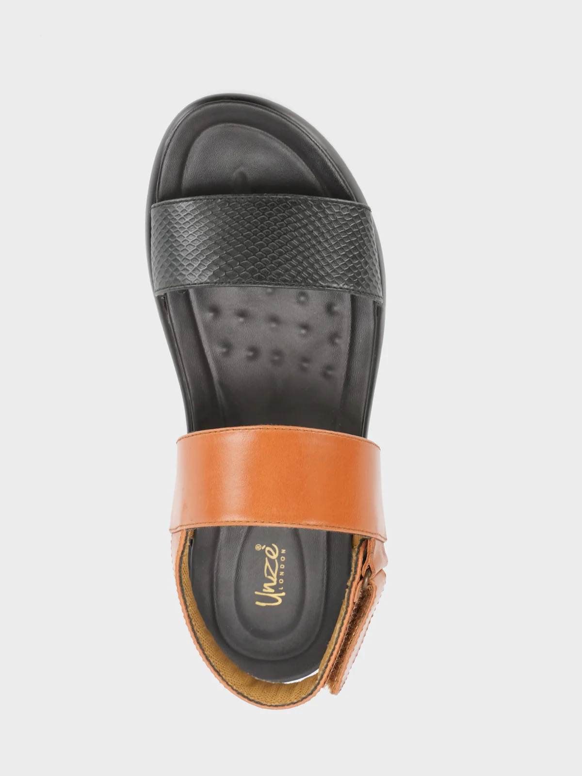 Mens "VALERRY" Back Strap Leather Summer Sandals - Image 5