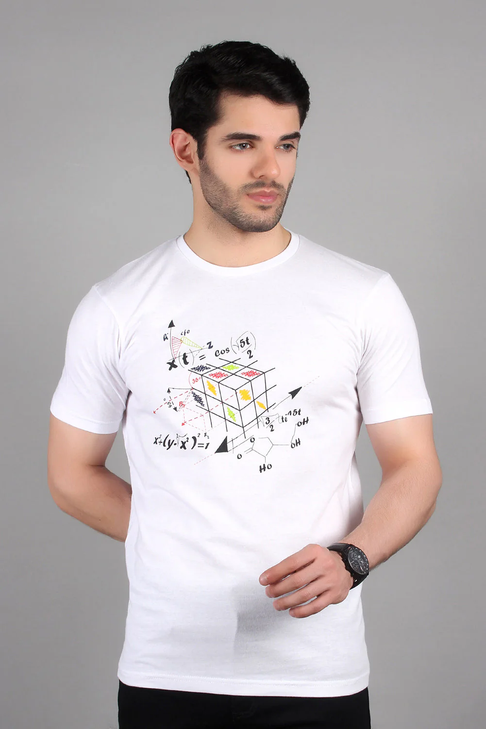 "VENDE" Casual Graphic Crew Neck T Shirt - Image 4