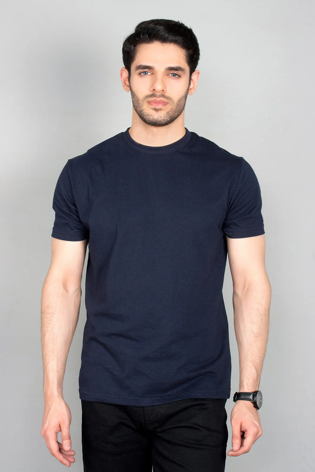 Mens" VINEY" Basic Cotton Crew Neck T-Shirt
