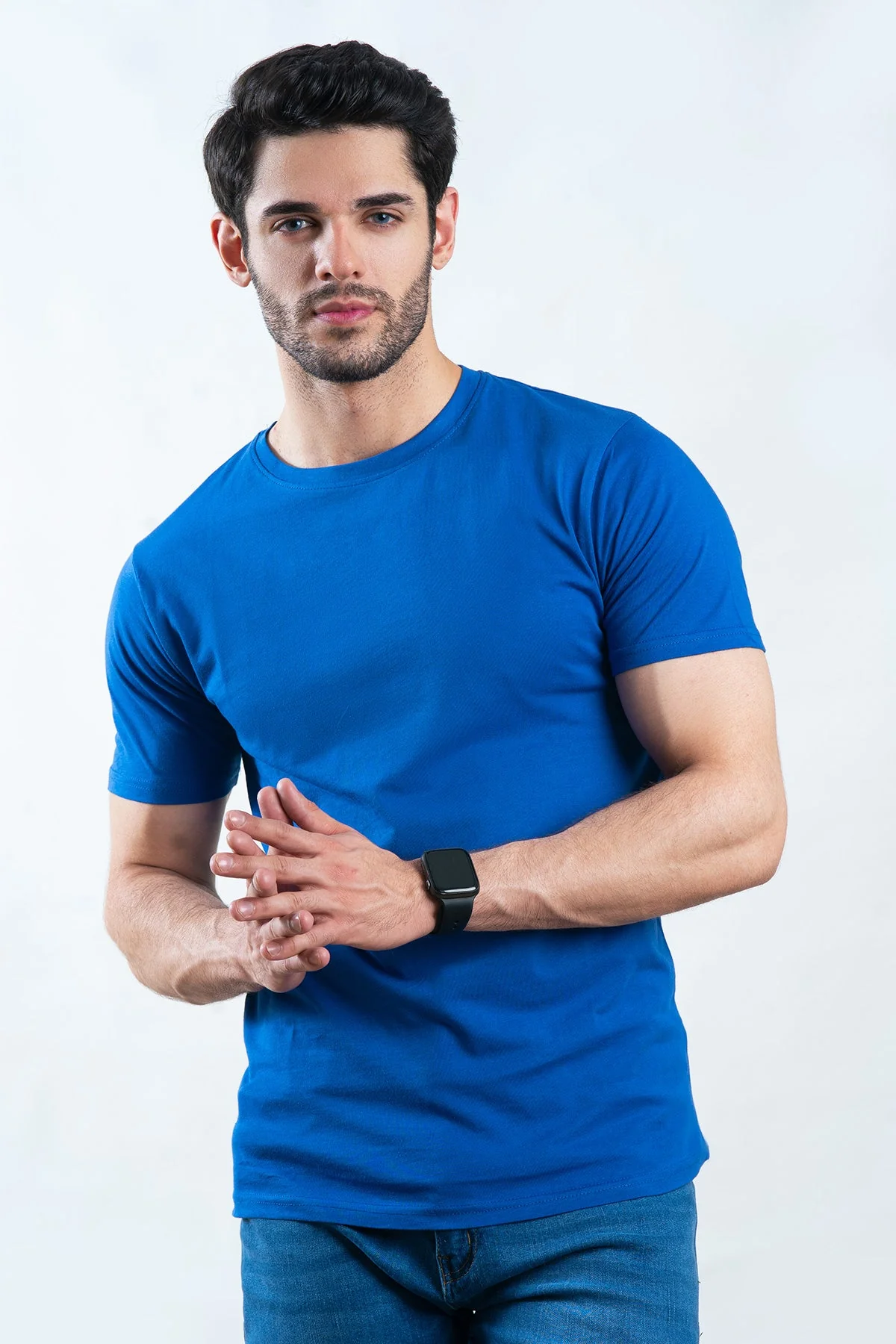 "VINEY" Basic Cotton Crew Neck T-Shirt - Image 3