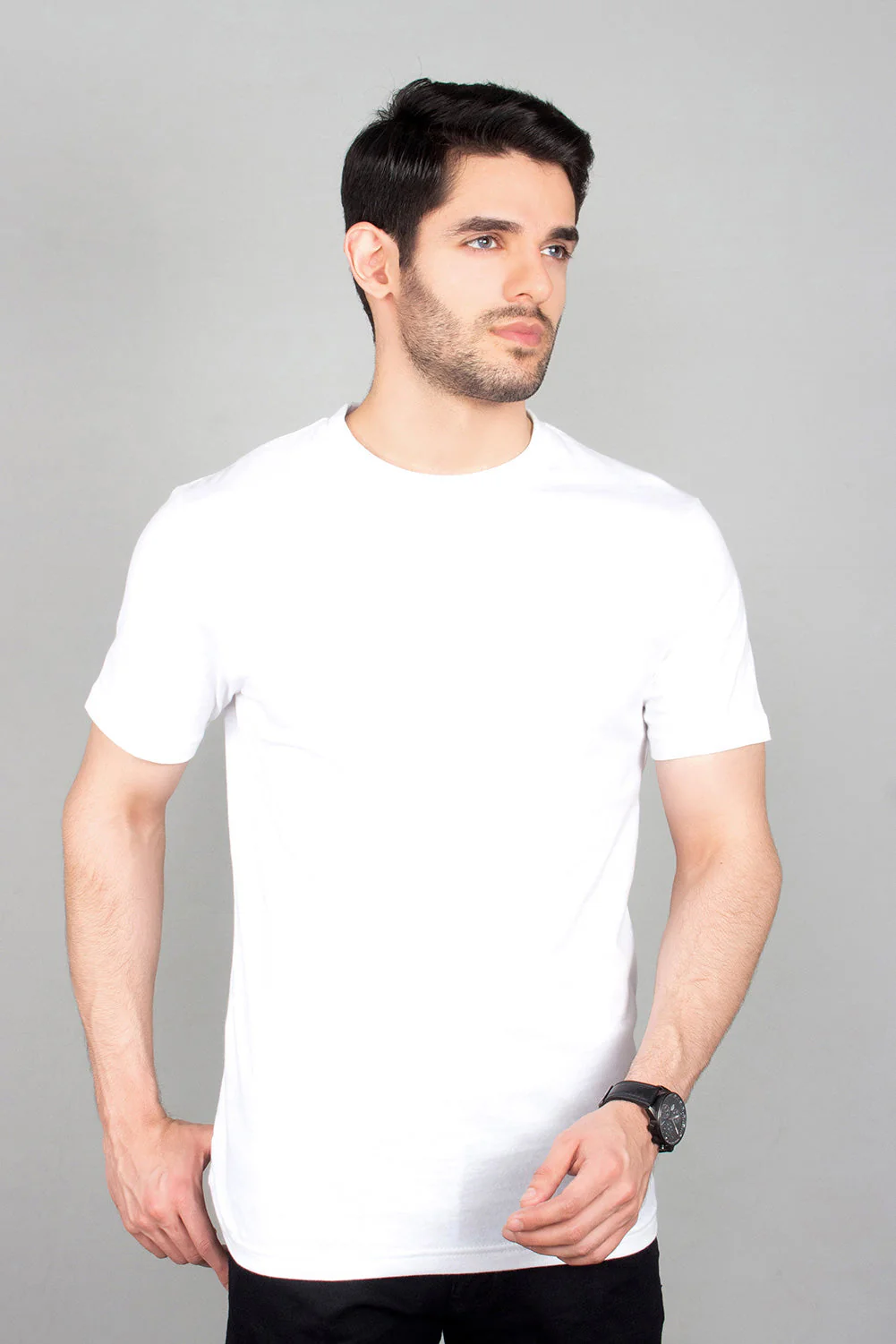 Mens" VINEY" Basic Cotton Crew Neck T-Shirt