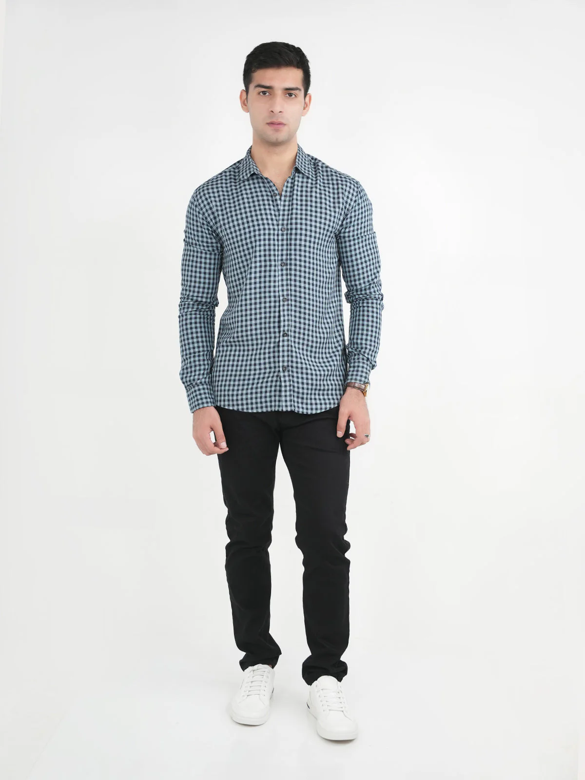 Men's "WESLEY" Casual Checkered Collar Shirt