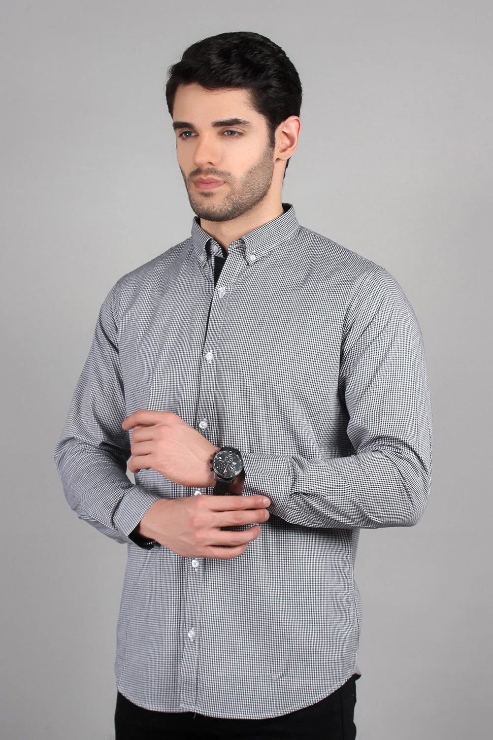 Men's "YARIS" Checkered Casual Cotton Shirt - Image 4