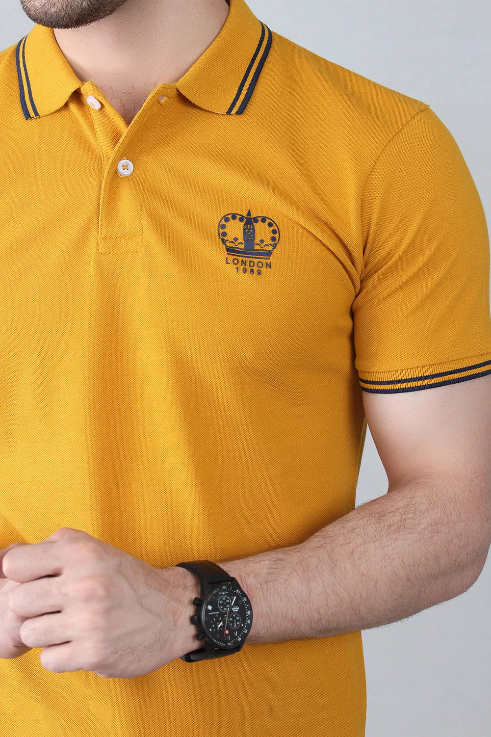 "GABRIEL" Cotton Polo Shirt - Image 4