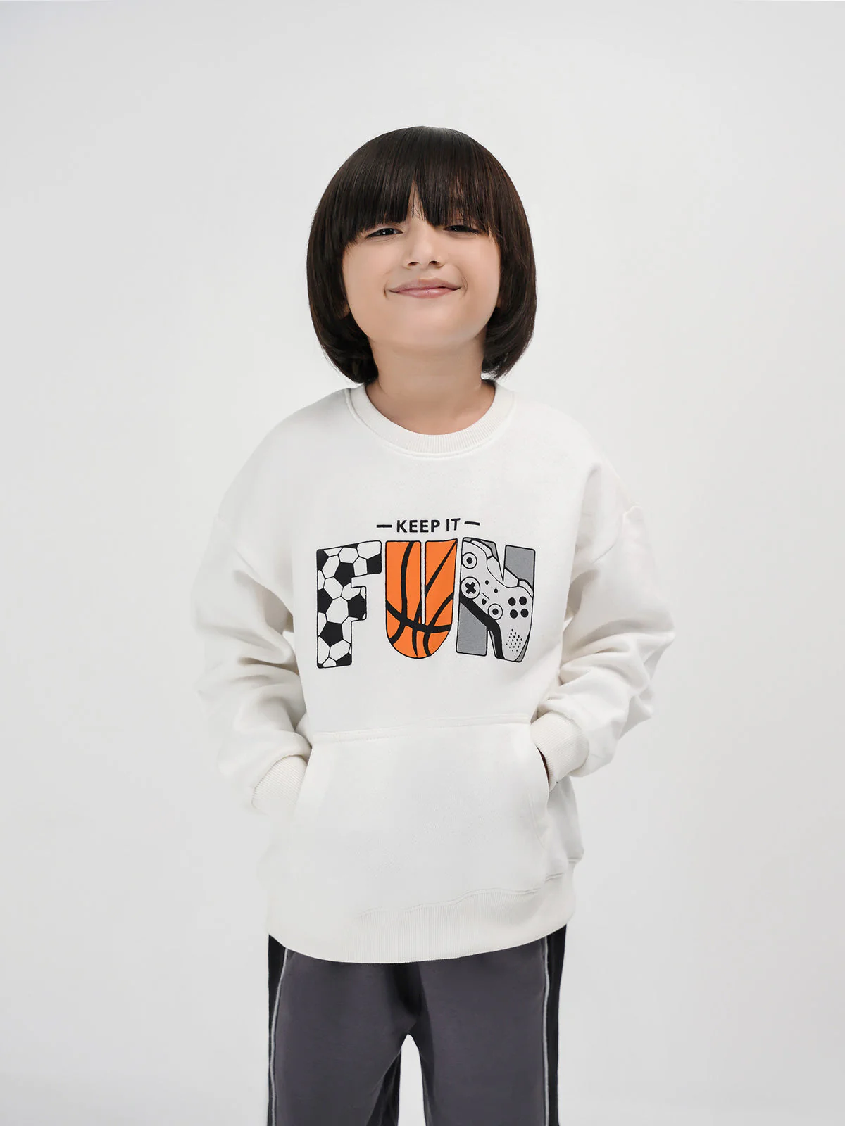 "NUITRIC" Sporty Icon Crew Neck Sweatshirt - Image 2