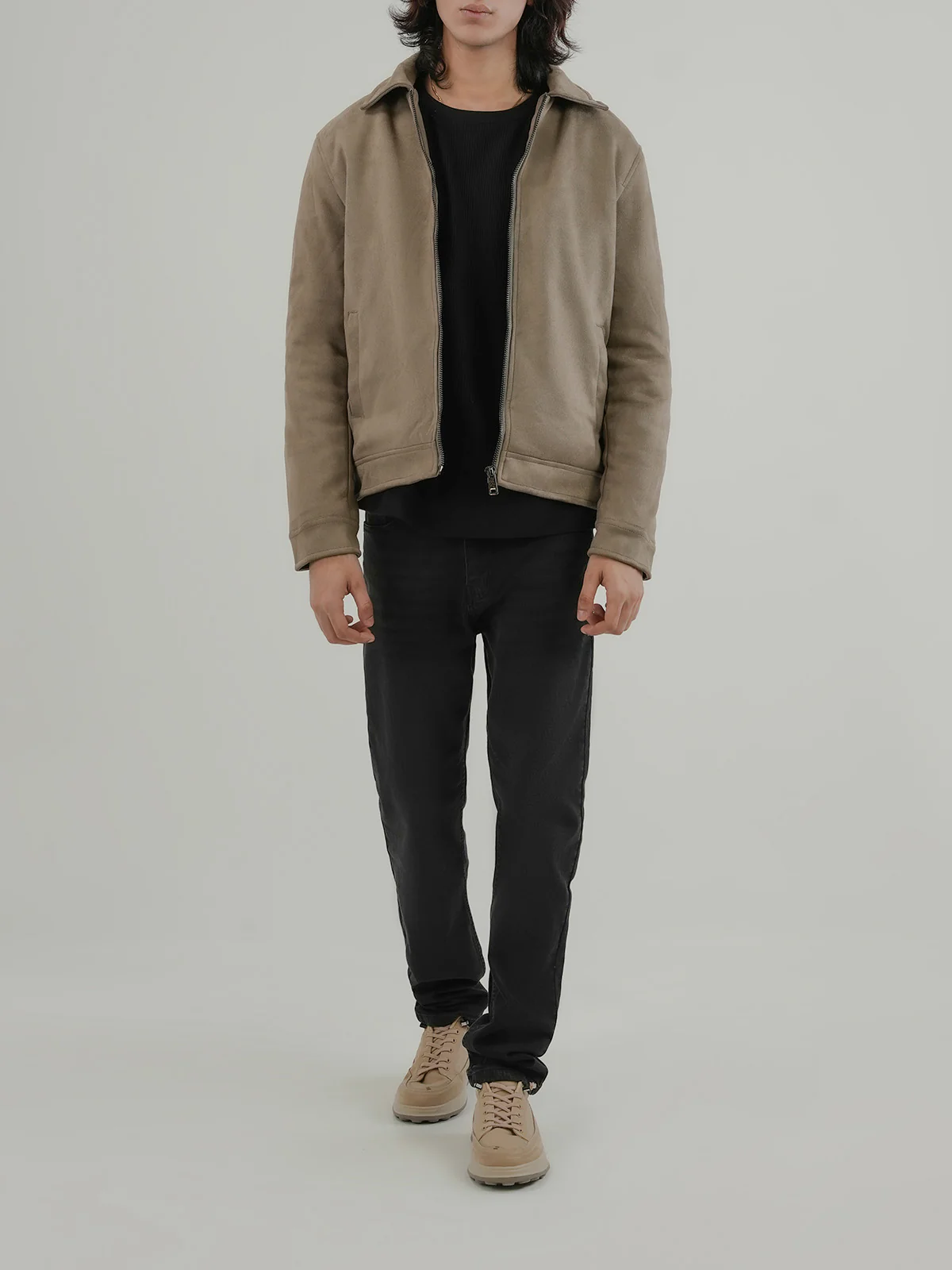 "PAOLA" Regular Fit Suede Jacket - Image 2