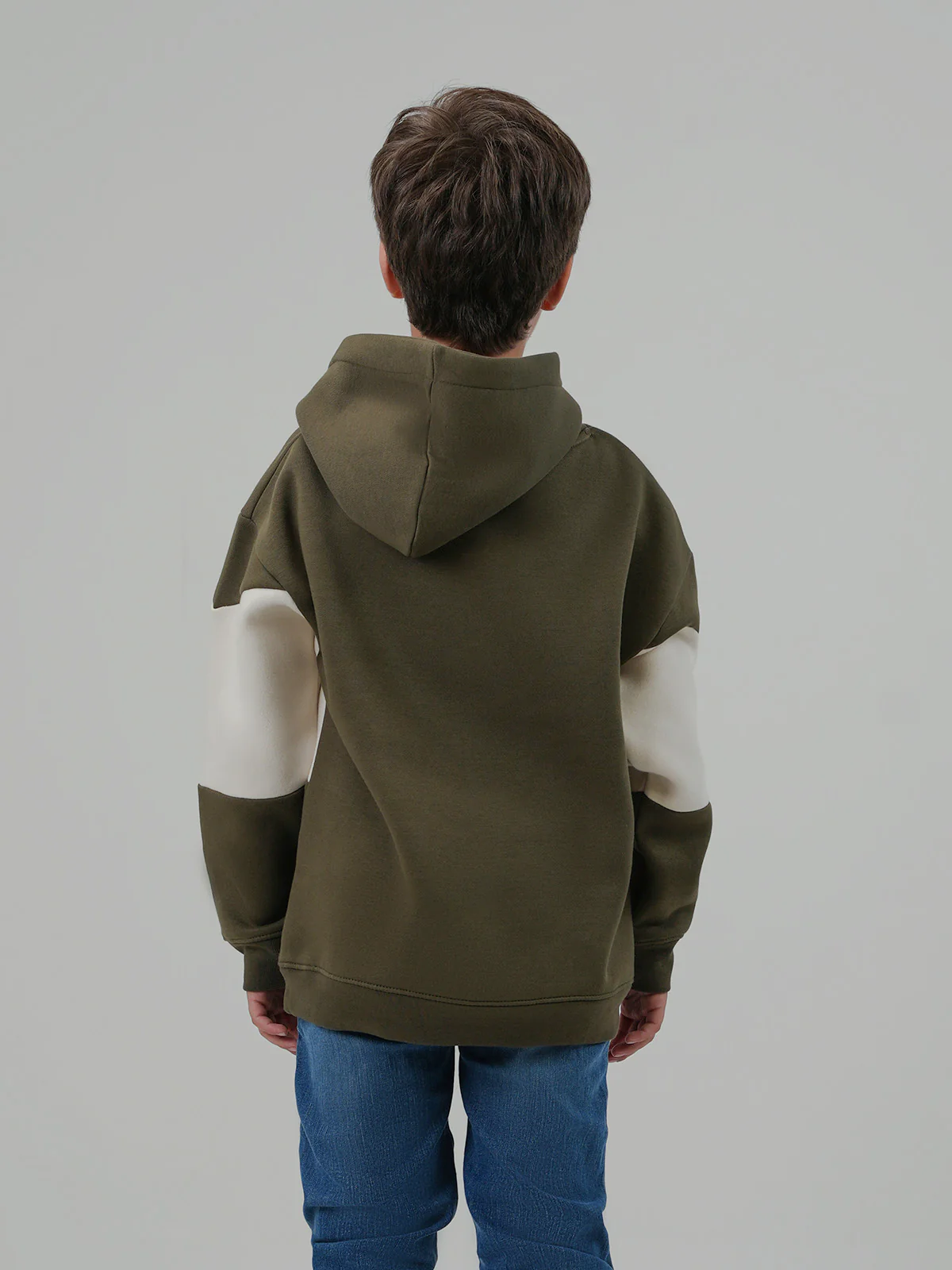 "RIQUIN" Cut & Sew Fleece Hoodie - Image 5