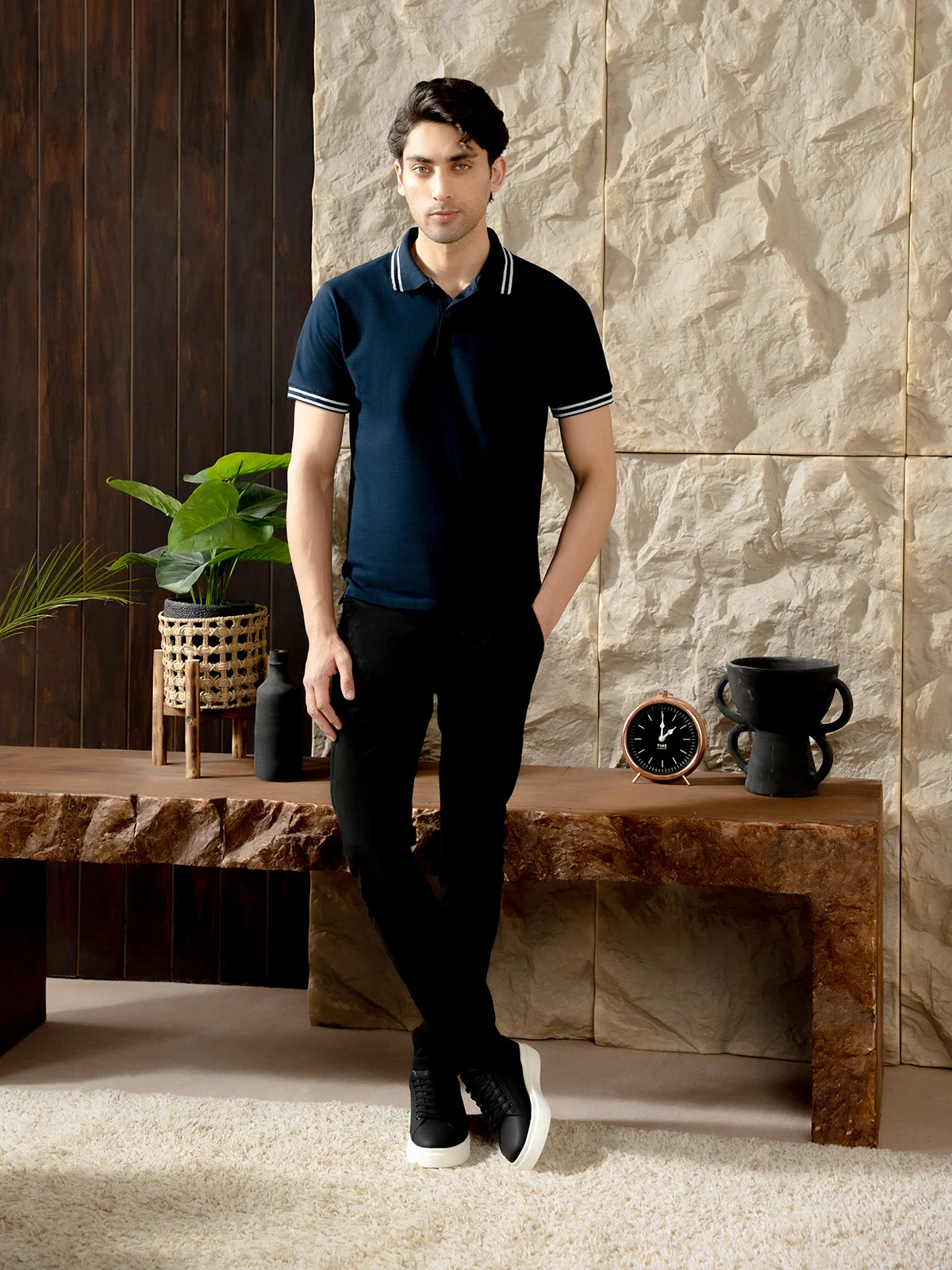"SAVAN" Regular Fit Pique Polo Shirt - Image 2