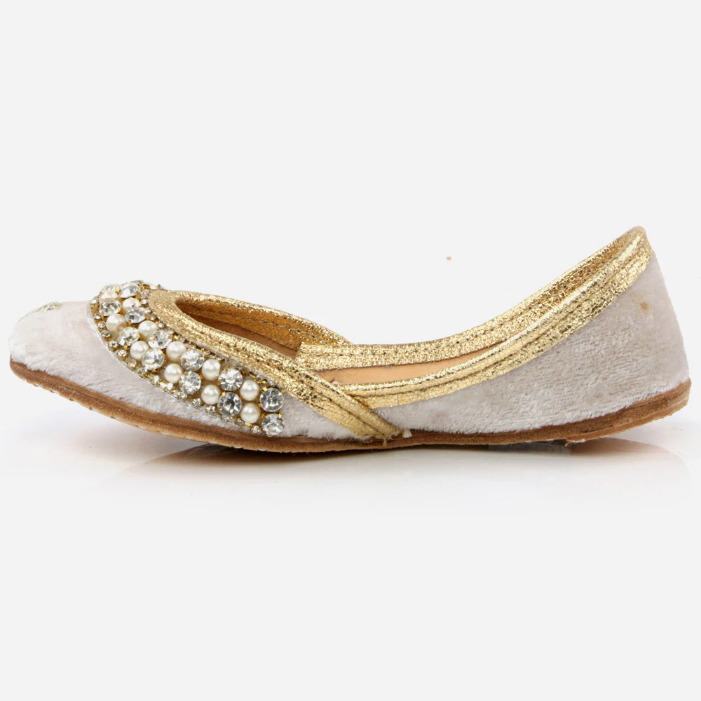 Shalimar Baby Infants Crystals Diamantes Traditional Indian Handmade Leather Khussa Jutti Mojari Children Pumps Shoes Size 1-13 UK Child - Image 3
