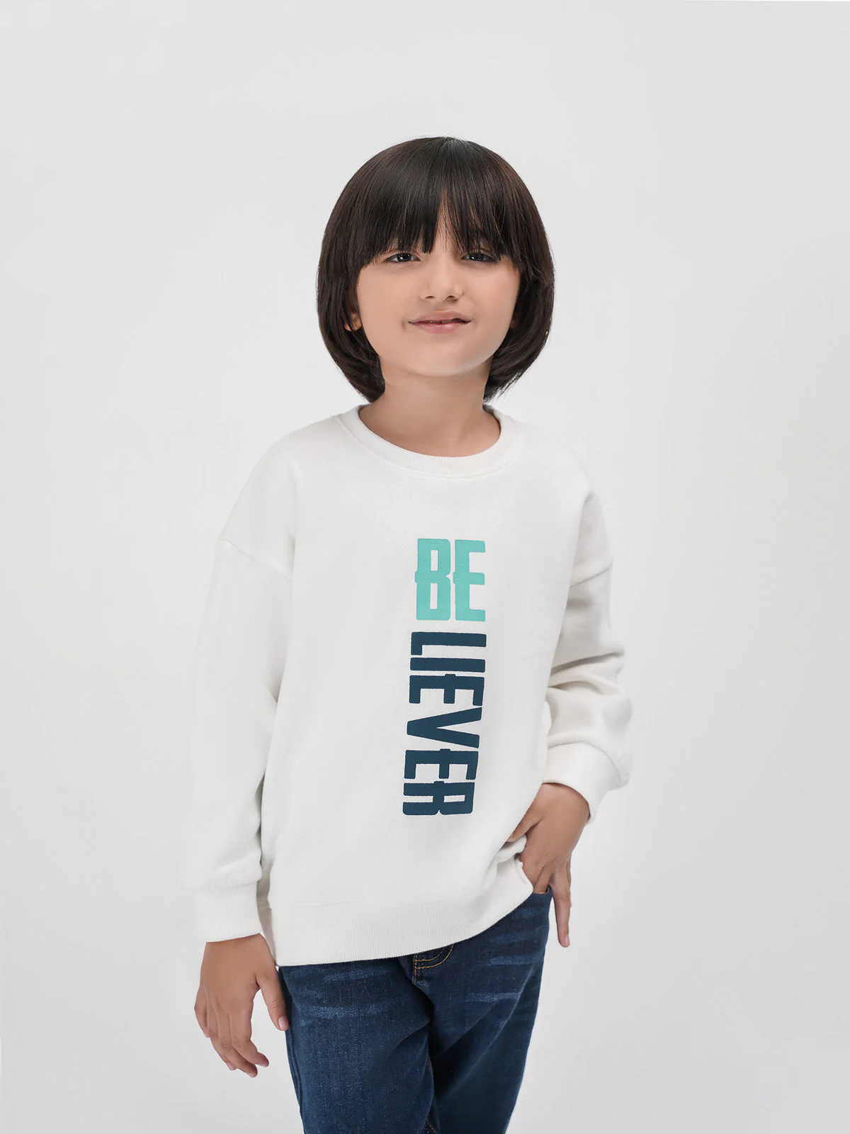 "TEFLOW" Graphic Crew Neck Sweatshirt - Image 2