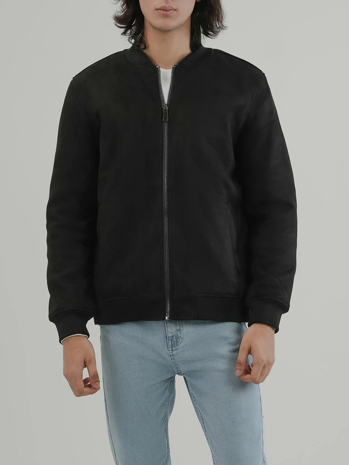 "TEOFILA" Suede Regular Fit Jacket