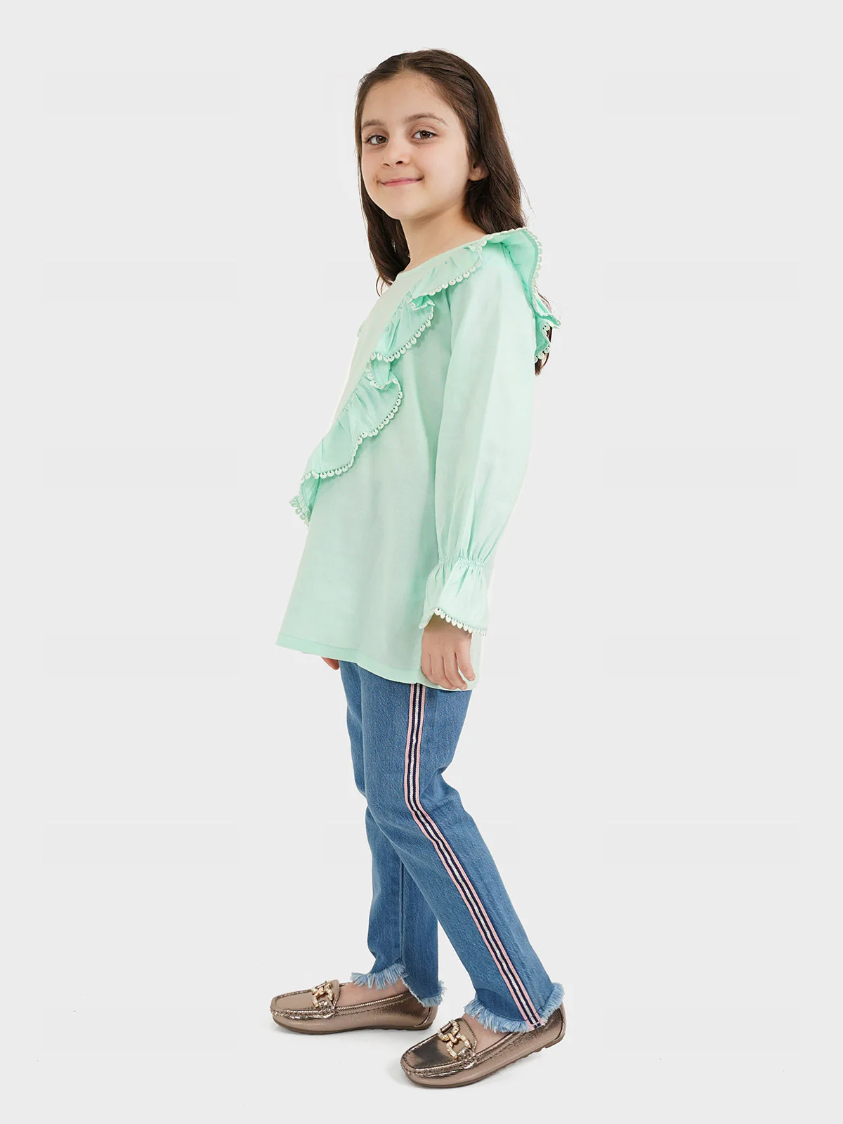 "TIMEA" Casual Frilled Top - Image 2