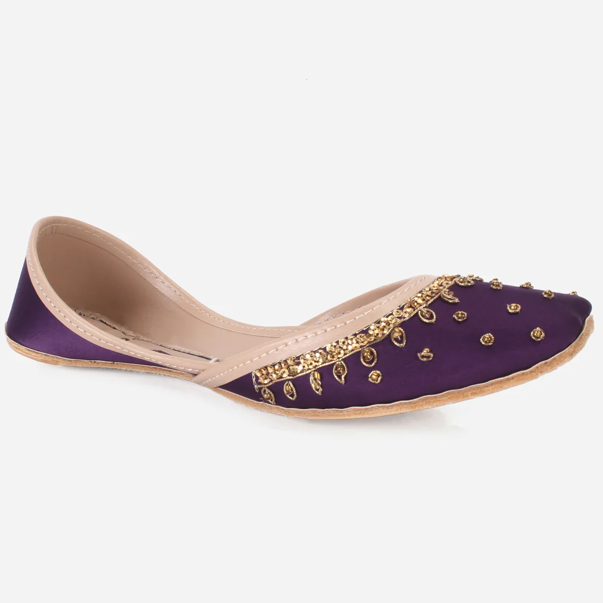 Women "ACHIM" Leather Embellished Khussa