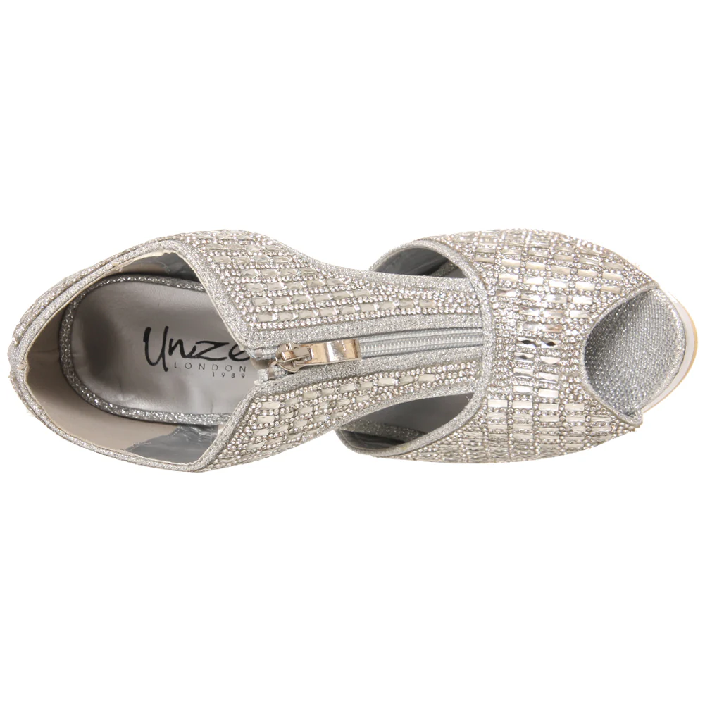 Women “ADRIANNA” Ankle Peep Toe Cone Heel - Image 3