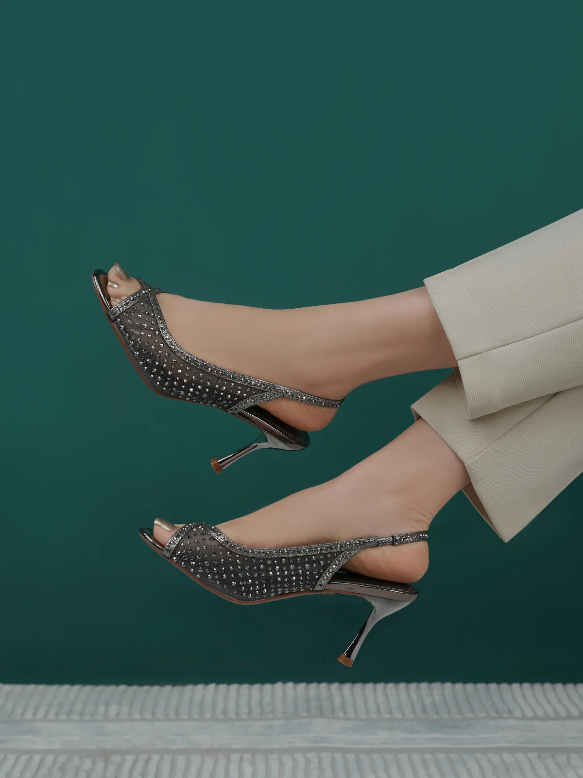 Women "AHUVA" Stylish Open Toe Heel Sandals - Image 6