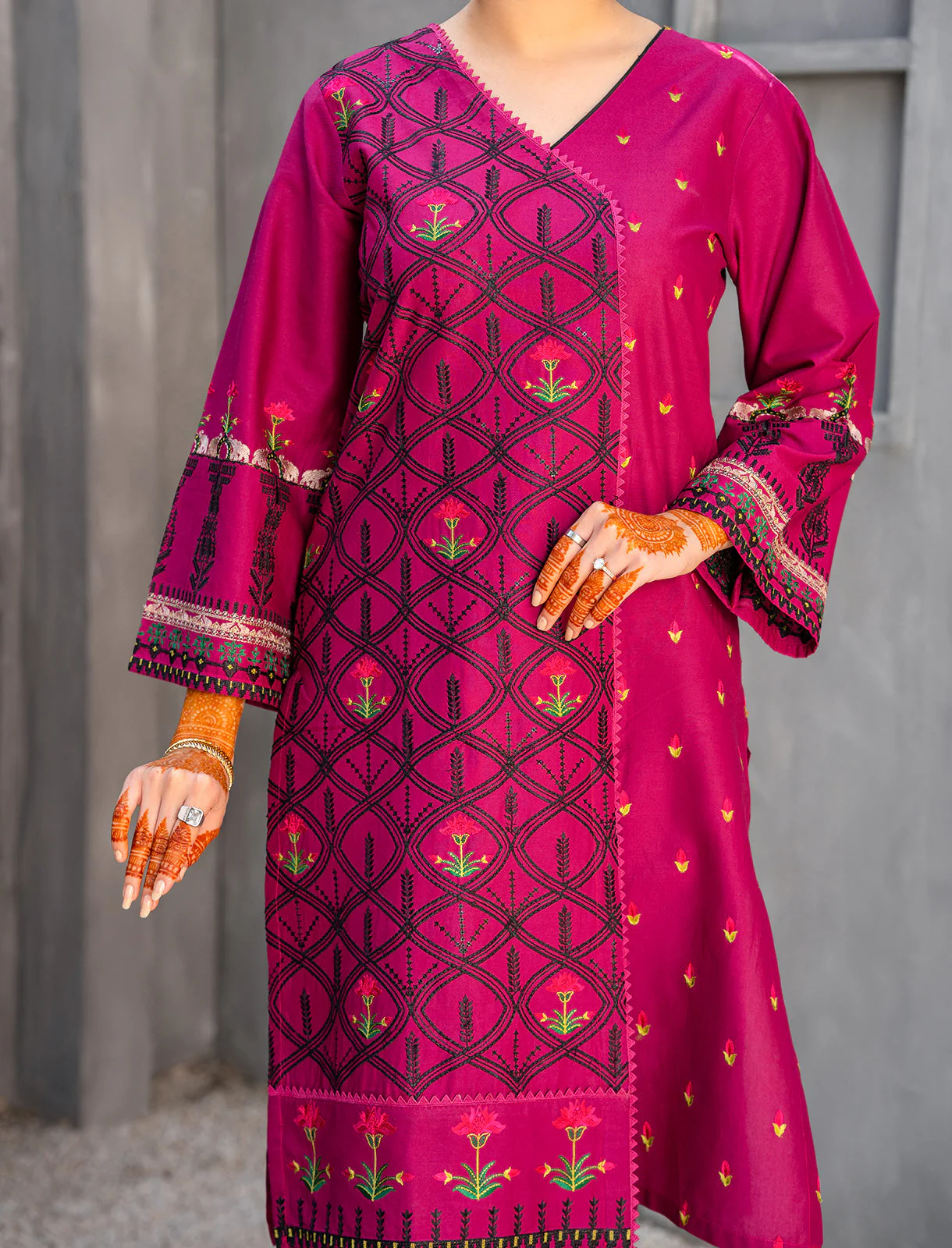 Women "AIYLA" Embellished Lawn Summer Shirt - Image 2