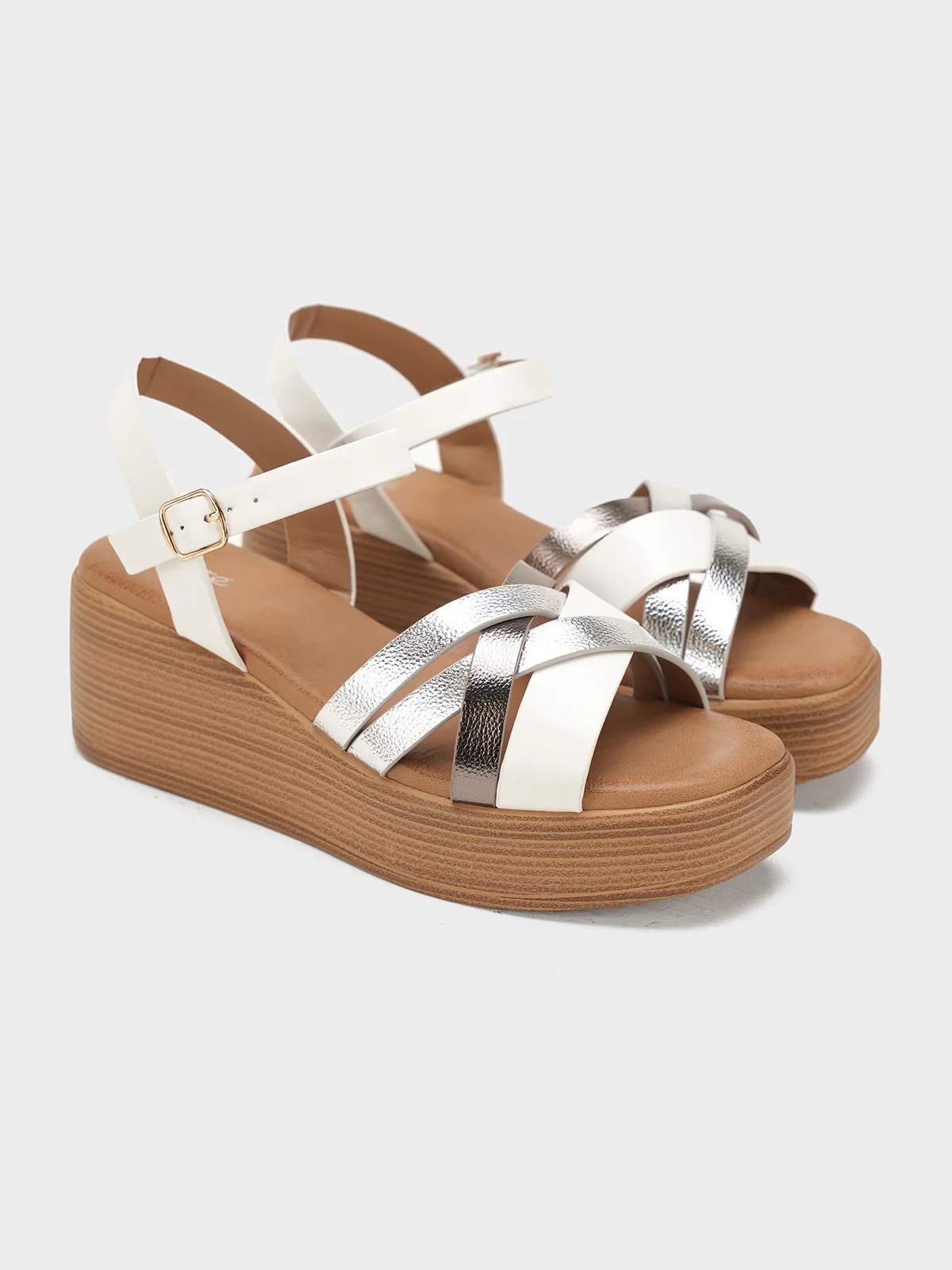 Women "ALLEGRA" Wedge Cross Strap Sandals - Image 4