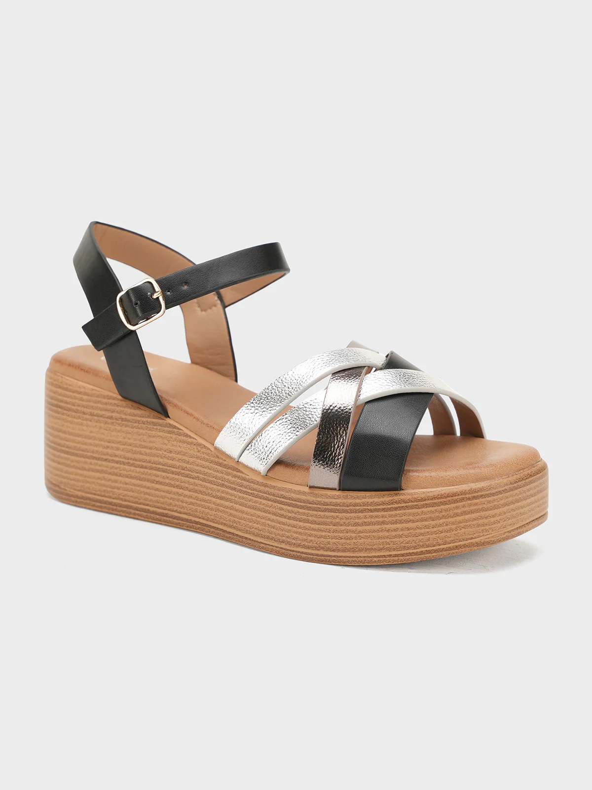 Women "ALLEGRA" Wedge Cross Strap Sandals - Image 2