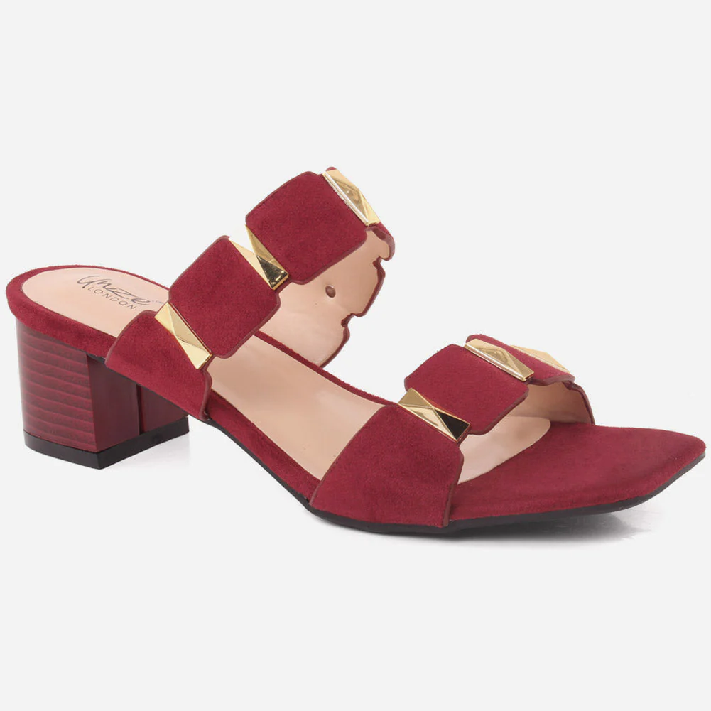 Women "ANDA" Two Strap Slip On Sandals