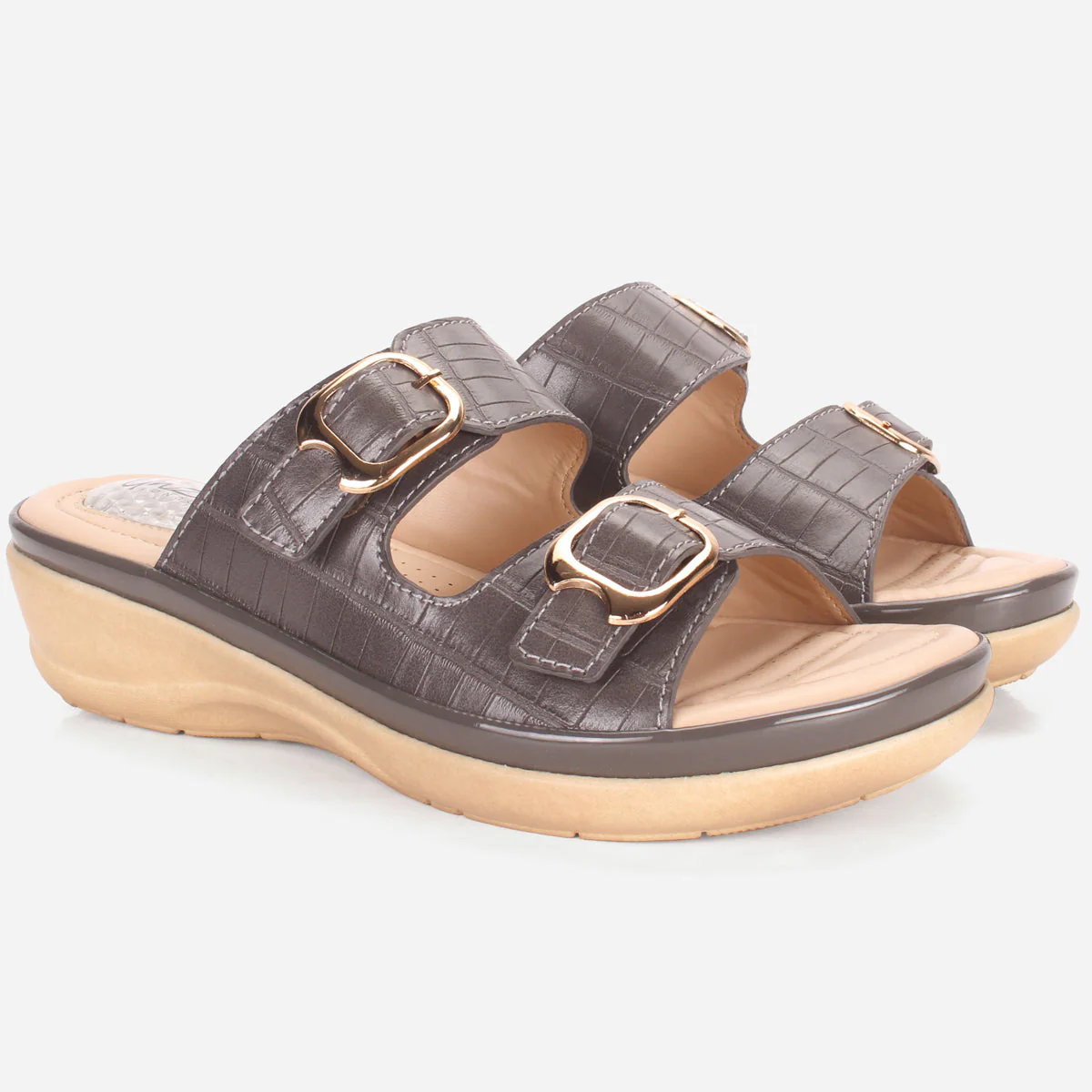 Womens "ZITOPA" Comfy Everyday Casual Wedge Slippers - Image 2
