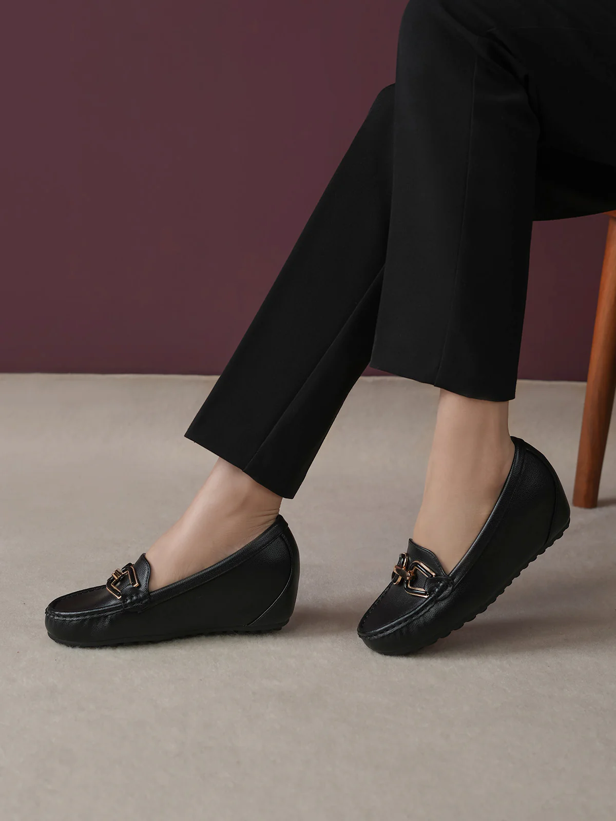 Women "ARETHA" Wedge Style Moccasins