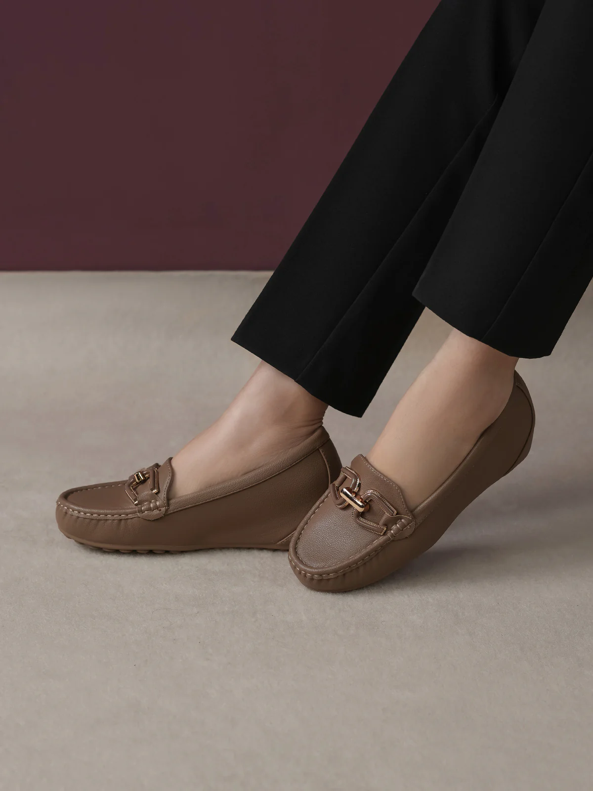 Women "ARETHA" Wedge Style Moccasins - Image 3