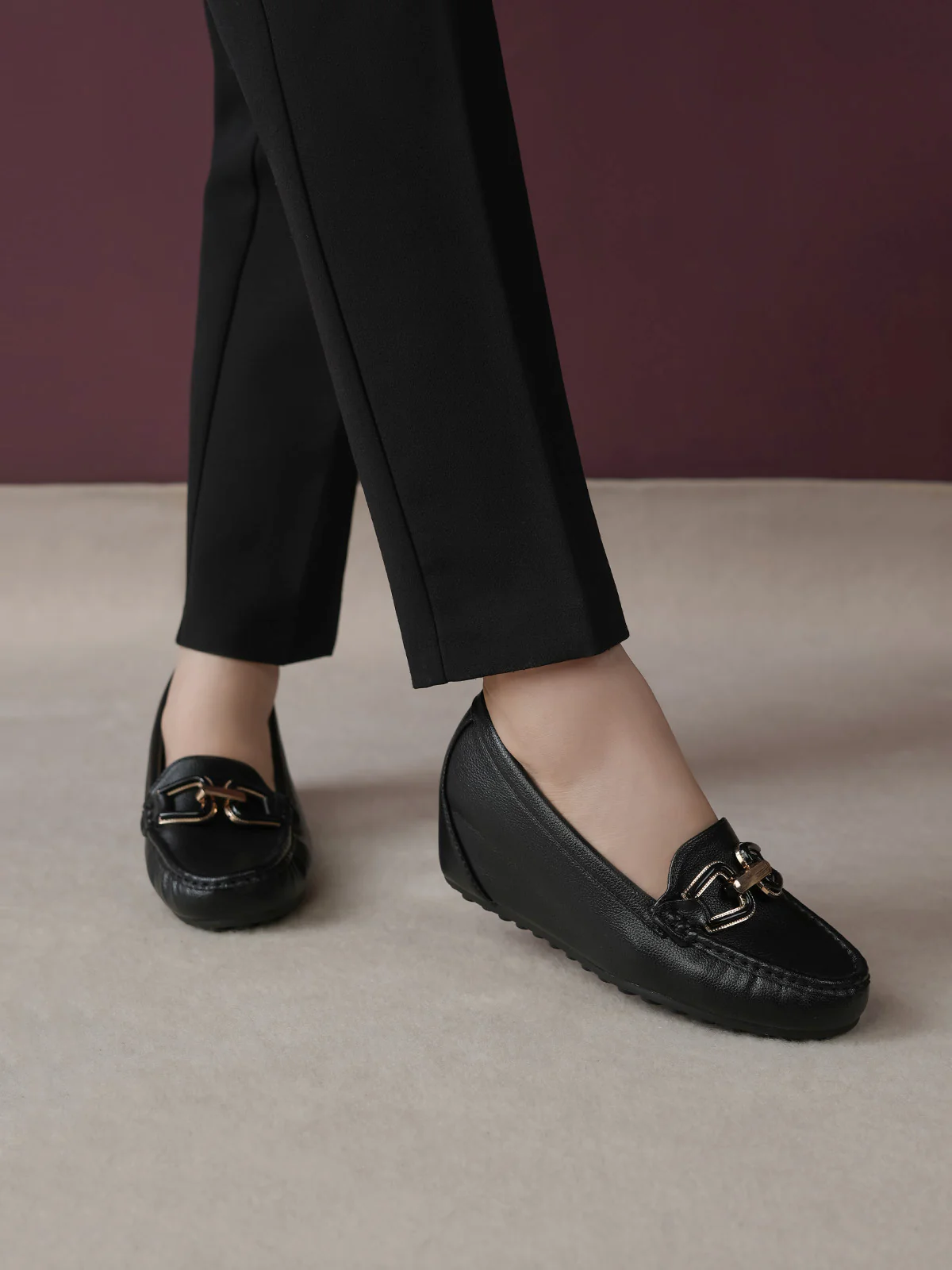 Women "ARETHA" Wedge Style Moccasins - Image 3