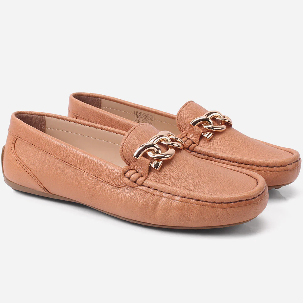 Women "BORLA" Buckled Leather Moccasins - Image 2