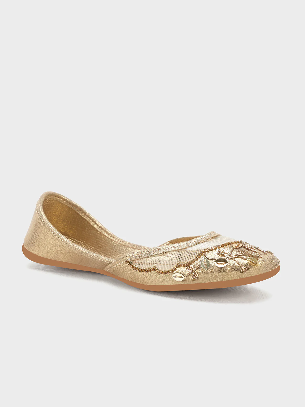Women "BRUTON" Embroidery Shiny Khussa