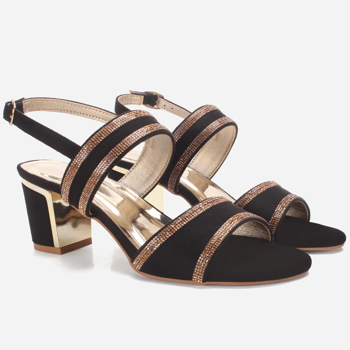 Women "CHAPIN" Shimmery Open Toe Sandals - Image 2