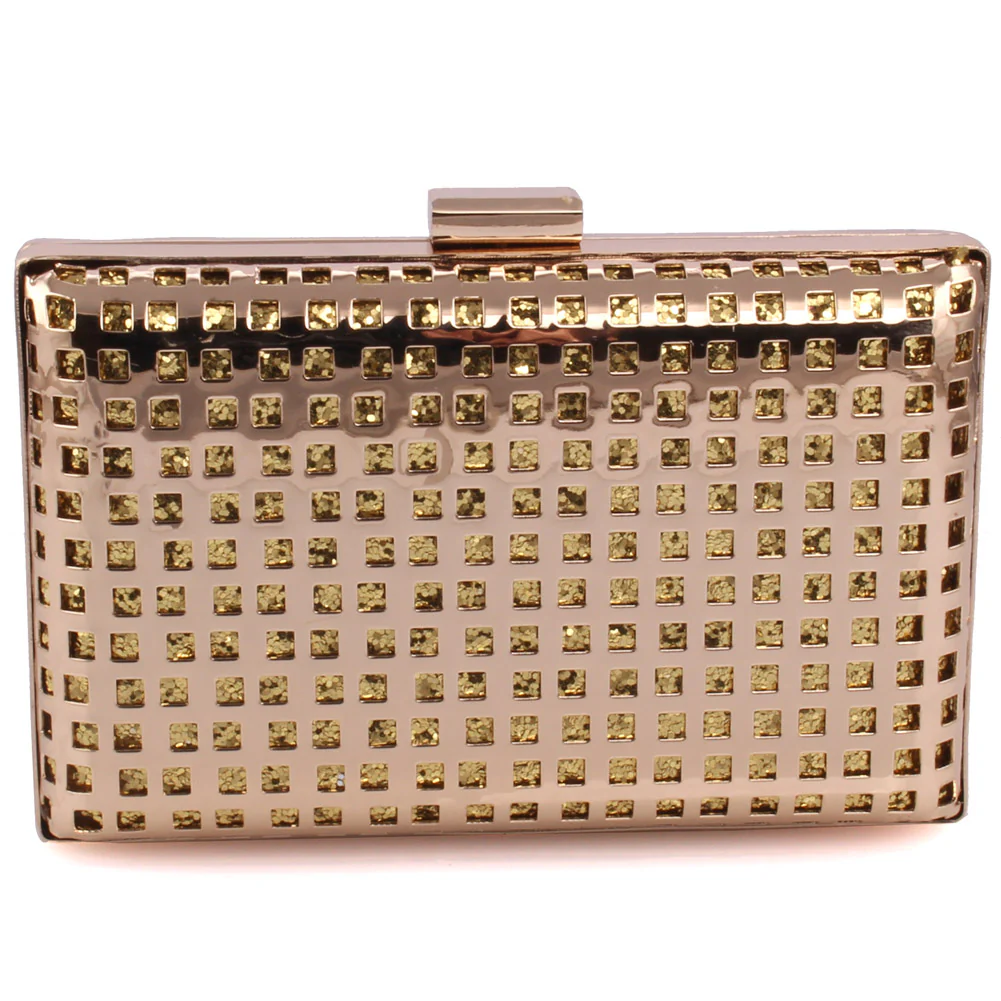 Women ’Cheara’ Crystal Embellished Box Clutch Bag - Image 2