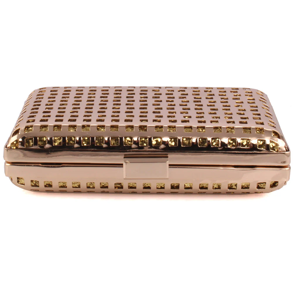 Women ’Cheara’ Crystal Embellished Box Clutch Bag - Image 4