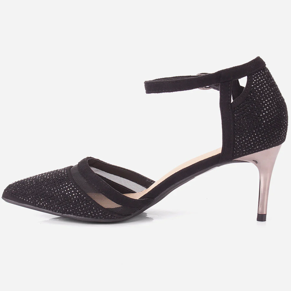Women "COMET" Shiny Pointy Sandals - Image 3