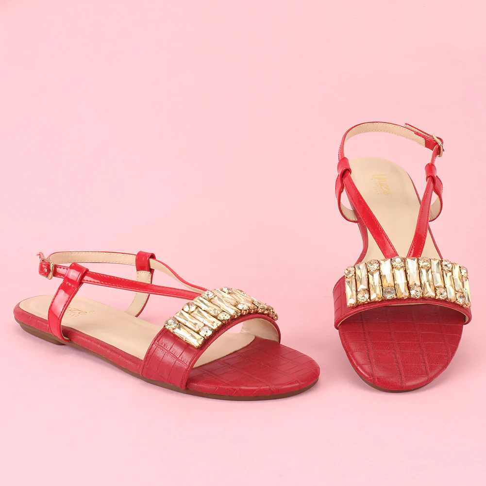 Women "DANTE" Stylish Diamantes Sandals